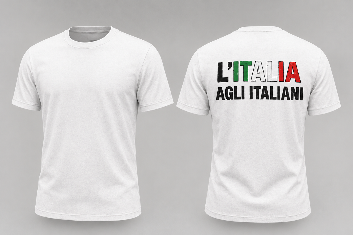 Maglietta Tricolore "L'Italia agli Italiani" — 1861