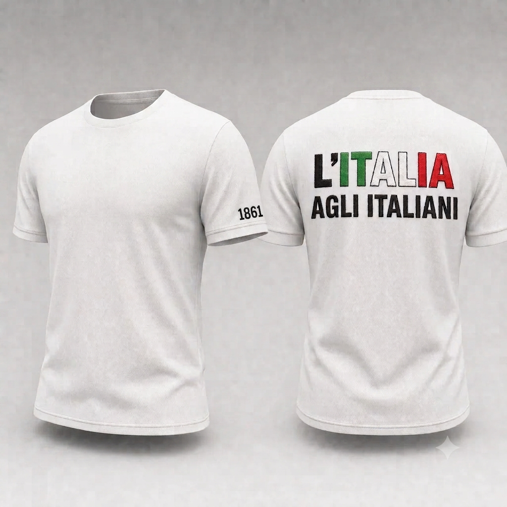 Maglietta Tricolore "L'Italia agli Italiani" — 1861